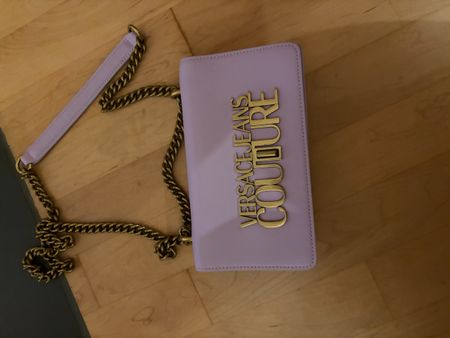 Versace Jeans Couture Tasche lila goldfarbene Kette neu