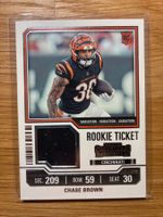 Panini Contenders Chase Brown Cincinnati Rookie Patch