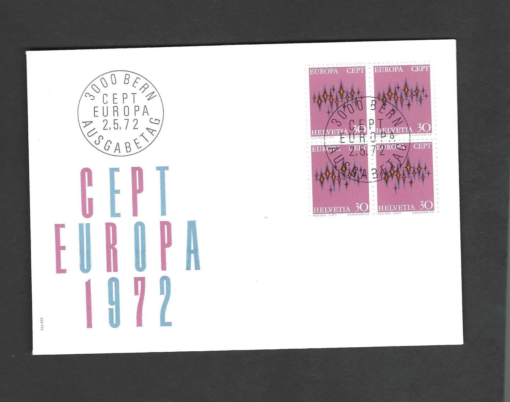Tutti i francobolli: CH FDC Viereblock 1972 – Nuovo e nell'imballaggio originale da Koblenz venduto da Markenhimmel