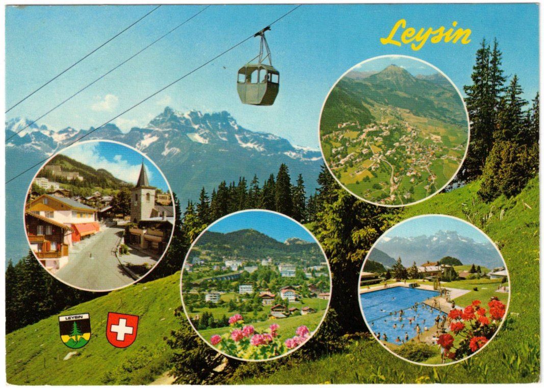 Cartoline postali: Leysin - 5 Bild AK – Usato da Binningen venduto da Mountainrider
