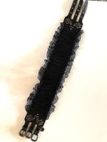 Schwarzer elasti.Taillengürtel mit Nieten, Spitze, Grösse S