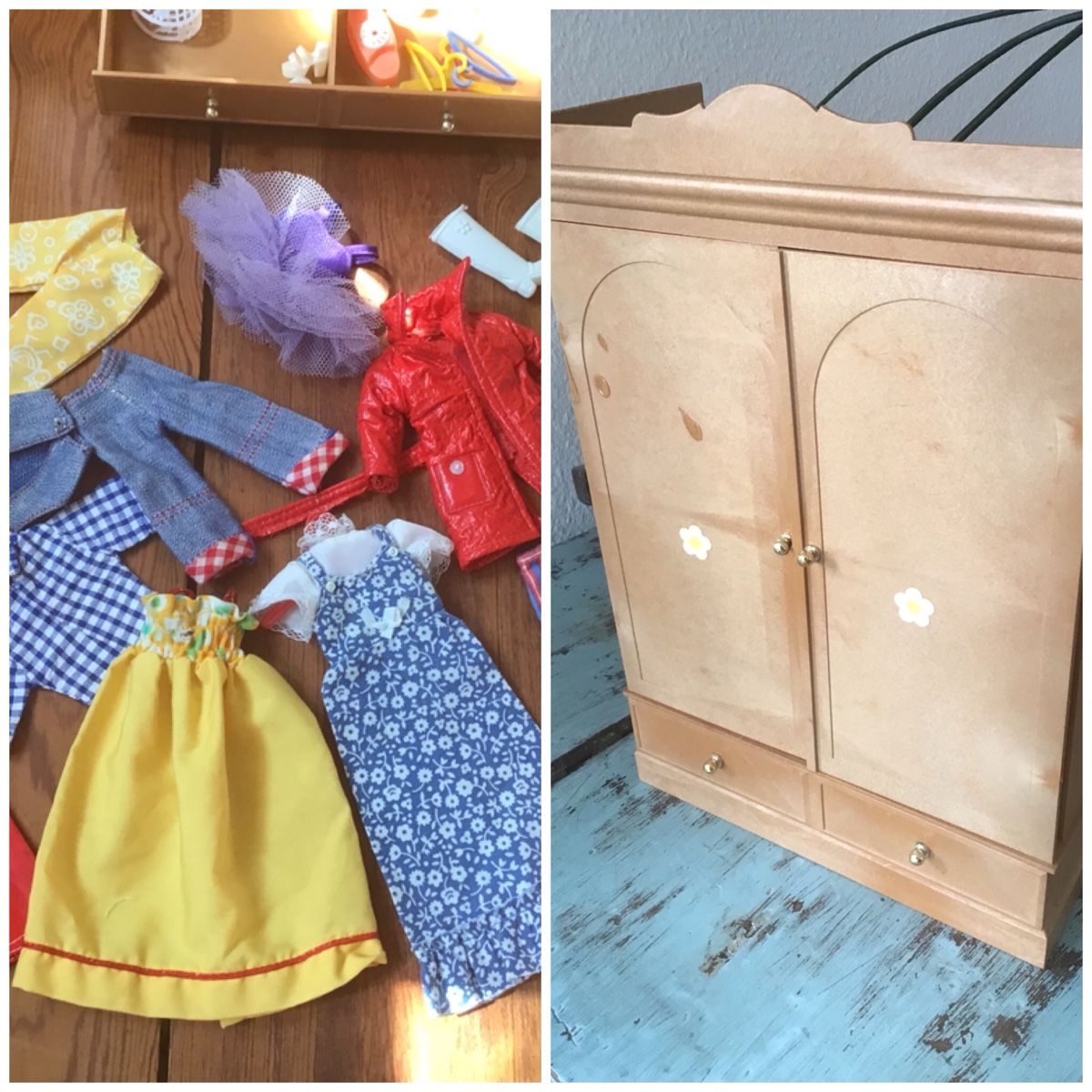 Bambole: Daisy Mary Quant Schrank mit Kleidung und Accessoires – Usato da Birsfelden venduto da rah_8bfj