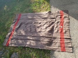 alte Militär Decke 🇨🇭 Schweizer Armee Wolldecke 1958 🇨🇭
