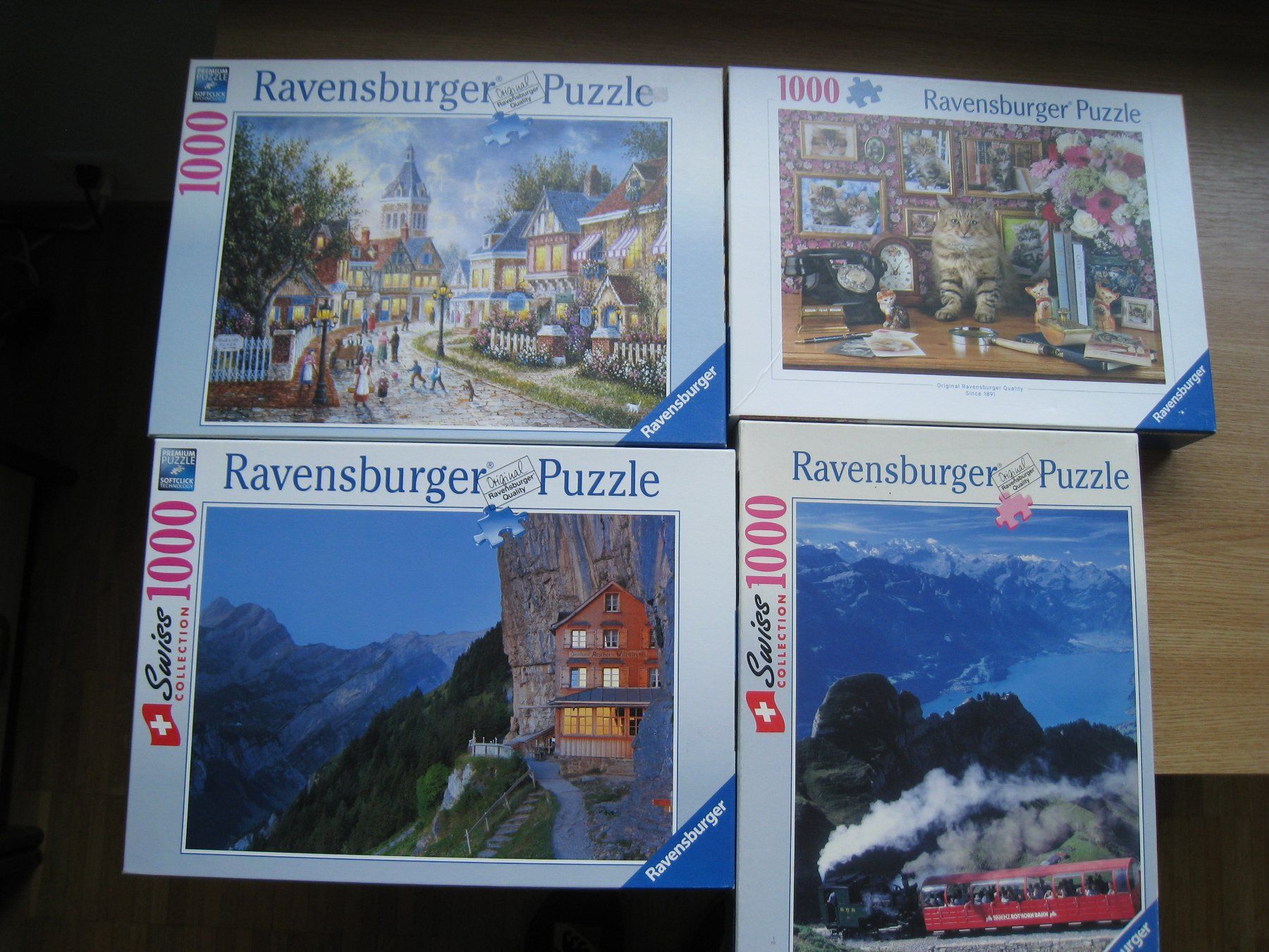 Ravensburger Puzzle: 4 Ravensburger Puzzle à 1000 Teile – Usato da Sutz venduto da martinliliane