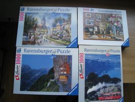 4 Ravensburger Puzzle à 1000 Teile
