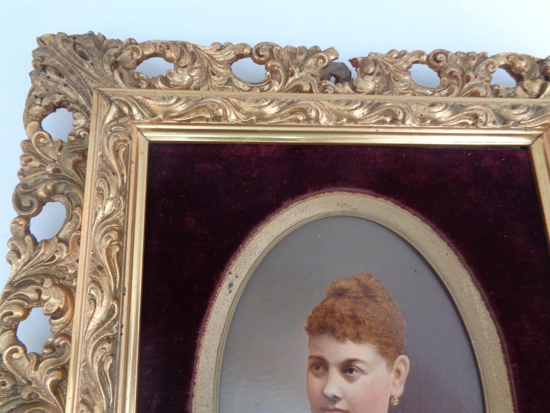 Dipinti: Portrait Oel auf Karton - Goldrahmen – Usato da Chur venduto da omonia 3