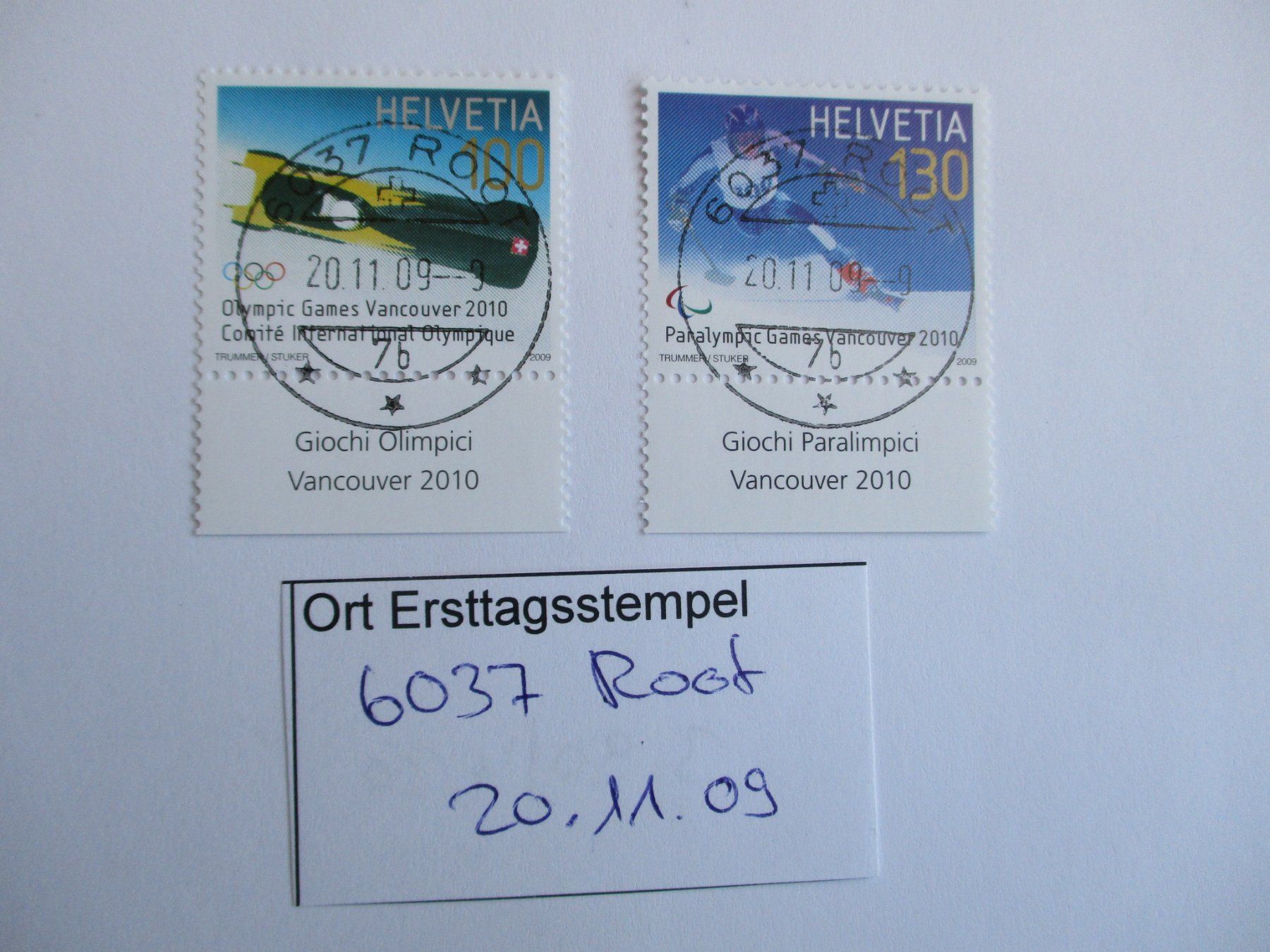 Alle Briefmarken: Voll Ort Ersttagsstempel 6037 Root – Gebraucht aus Langnau b. Reiden von Aktuell88