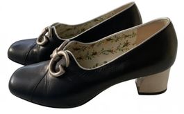 Escarpins Biba de Gucci T.36 , logo GG, cuir noir