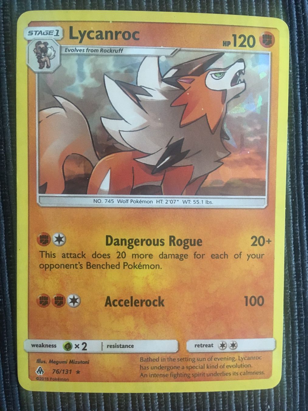 Pokémon Sammelbilder & Trading cards: Pokemon Lycanroc Holo Cracked Ice Englisch – Neu (gemäss Beschreibung) aus Wabern von Collectfun
