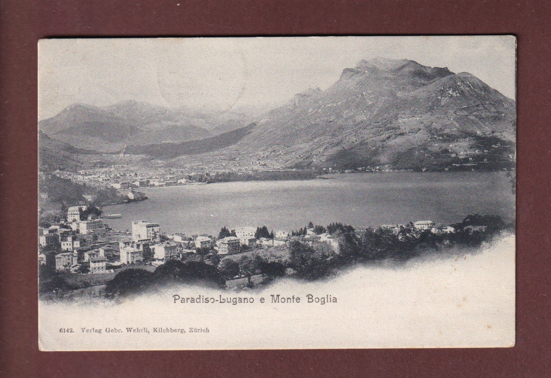 Cartes postales: LUGANO-PARADISO e Monte Boglia - 1902 – D'occasion à Pully par nicecards-shop