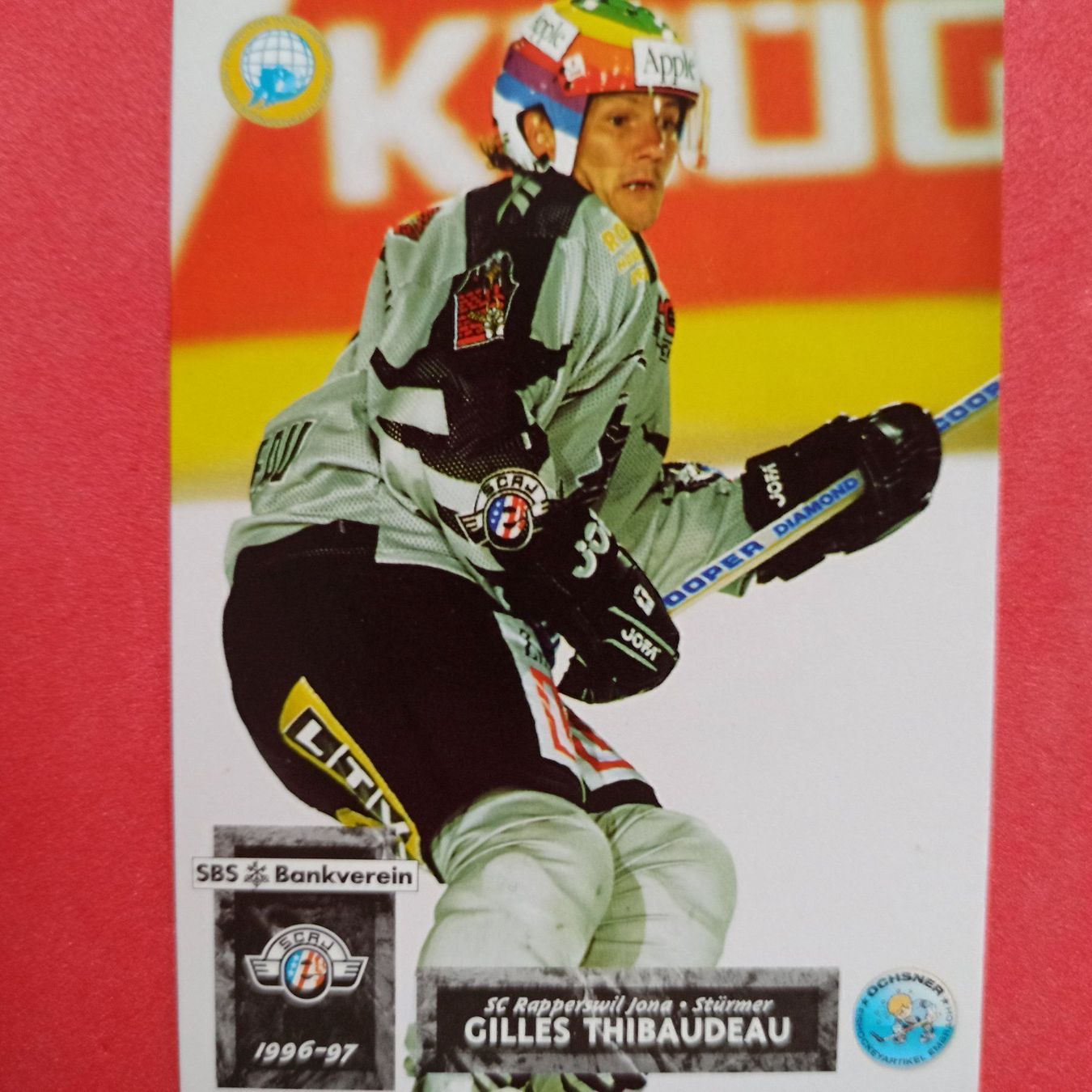 Carte collezionabili: Gilles Thibaudeau - RAPPERSWIL - 1996/97 – Usato da Dübendorf venduto da kb86_MOVIE