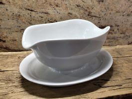 Sauciere Winterling Schwarzenbach Weiss Porzellan 