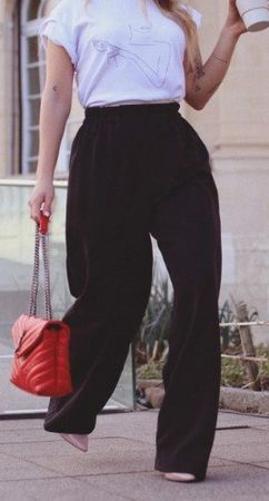 Pantalon large Gabardine confortable à choix