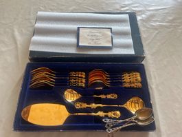 Luxus Besteck-Set, 24 Karat vergoldet, Top Zustand!