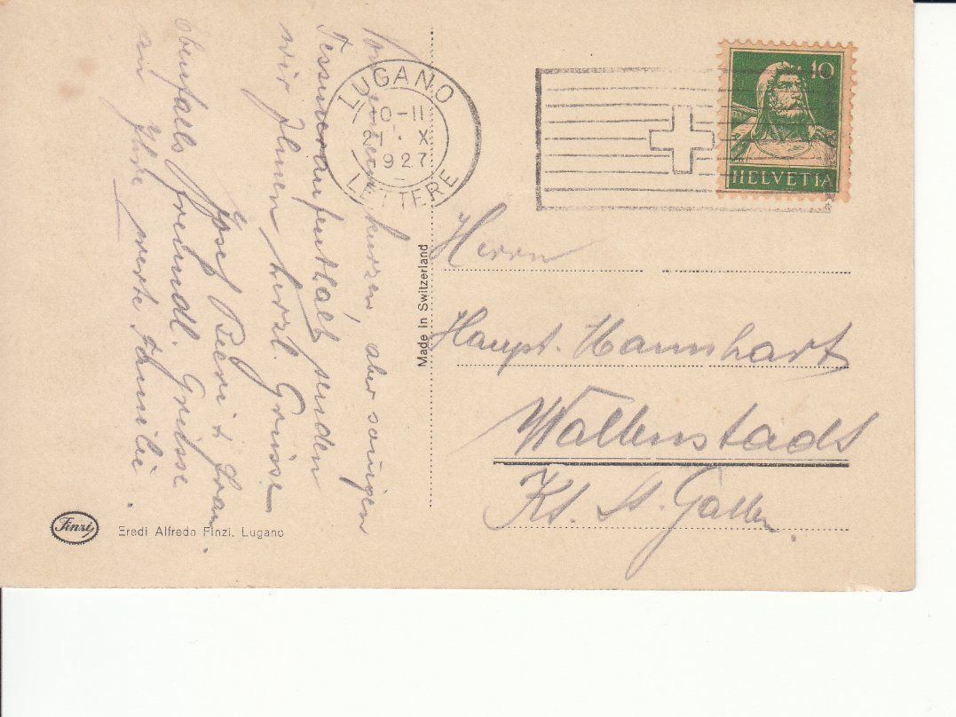 Cartoline postali: Lugano Paradiso 1927 – Usato da Bürglen TG venduto da StampGraf 1