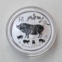 Lunar II Münze Schwein 2019 / 1Unze Silber