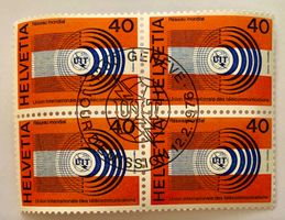 Viererblocks Dienstmarken, UIT Geneve