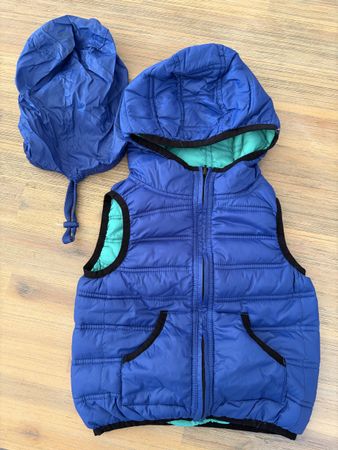 Gilet bleu royal matelassé , taille 92