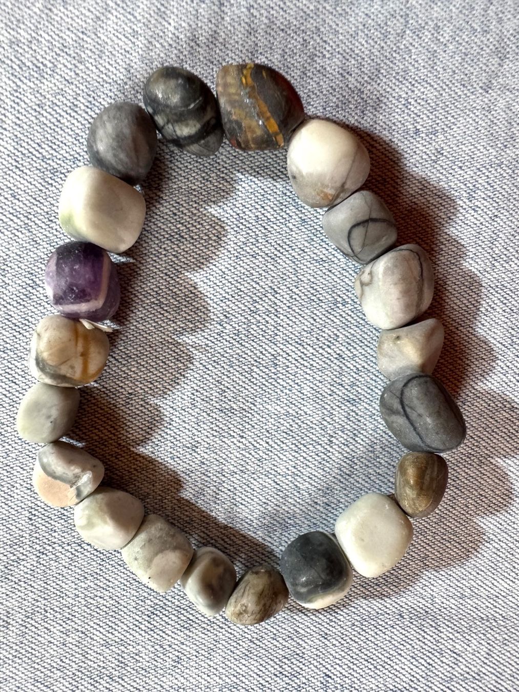 Bracelets: TOP Armband.   Kieselstein oder Jaspis – Neuf avec emballage d'origine à Leuggern par gemshow 5