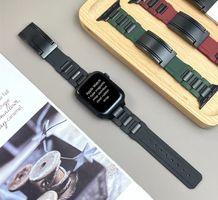 Armband Edelstahl und Silikon für Apple Watch 8 9 10 11