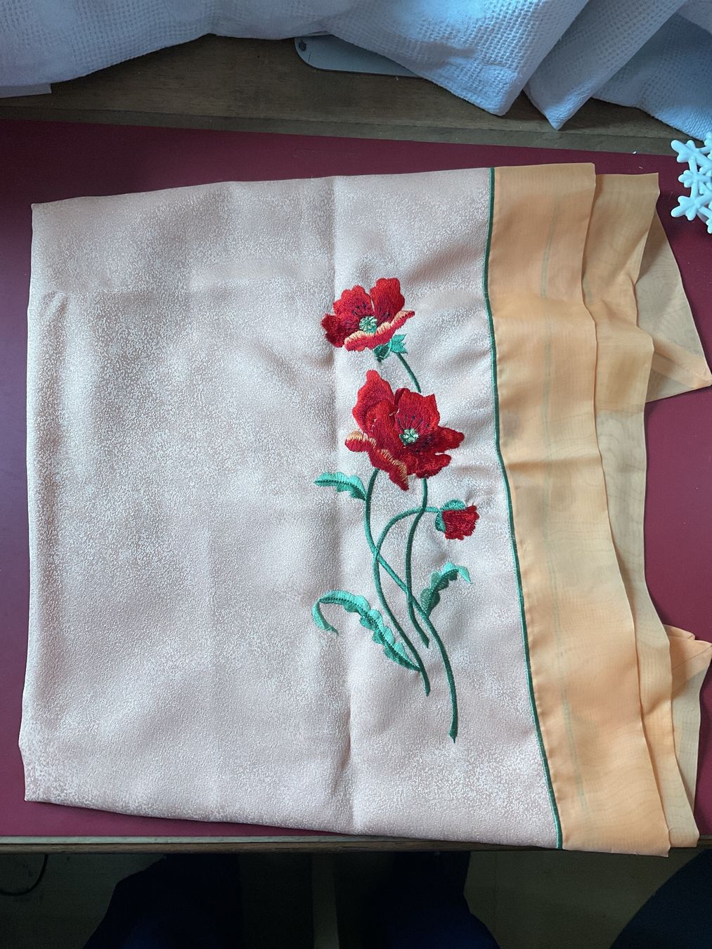 Altra biancheria da tavola: Tischdecke/Mitteldecke, Mohnblumen, orange, Polyester – Nuovo (secondo la descrizione) da Tecknau venduto da Gluschtikum 1