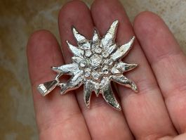 Silberner Edelweiss Anhänger
