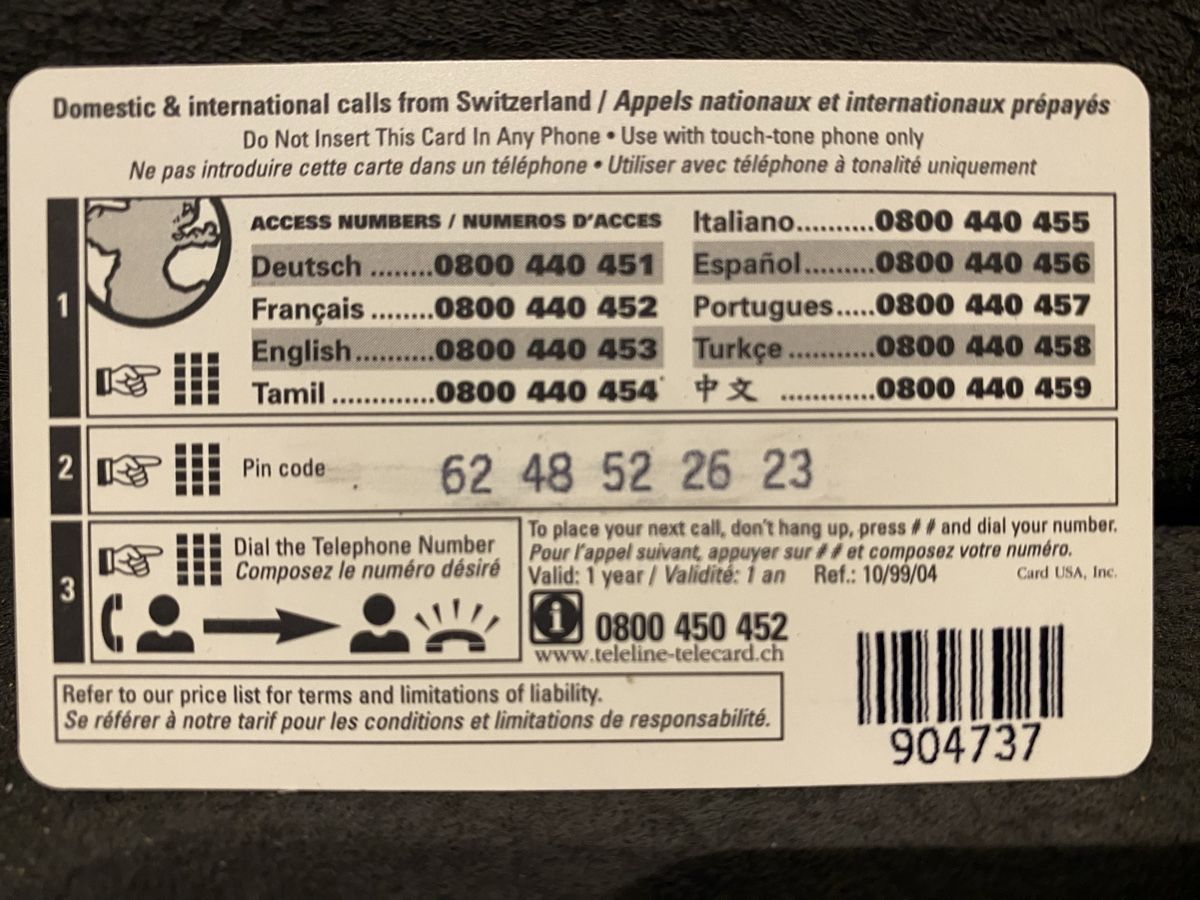 Telefon- & Taxkarten: Teleline – Gebraucht aus Lausanne von babacard10 1