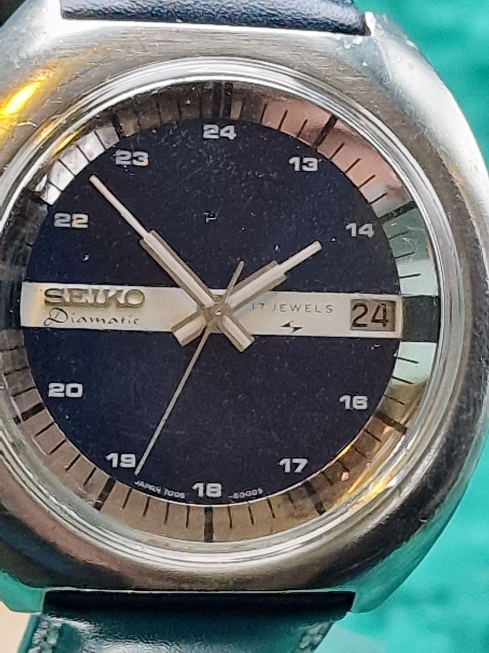 Seiko Orologi: Wunderschöne vintage SEIKO DIAMATIC ref.7005-6000 Blue Dial – Usato da Bassersdorf venduto da antik_leo 1