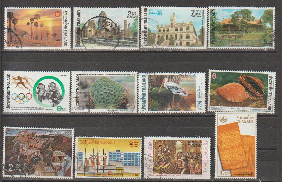 Alle Briefmarken: Thaïlande 1983 divers thèmes – Gebraucht aus Crans-Montana von kira56
