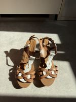 Tamaris Wedge Sandals Brown White Size 38 Used