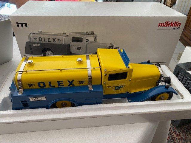 Camion Citerne Marklin Olex BP – Tôle 44cm – Échelle 1:16 – Années 40 – Parfait état