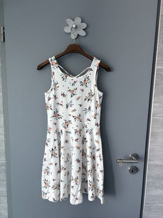 Robe d'été imprimé floral blanc taille S