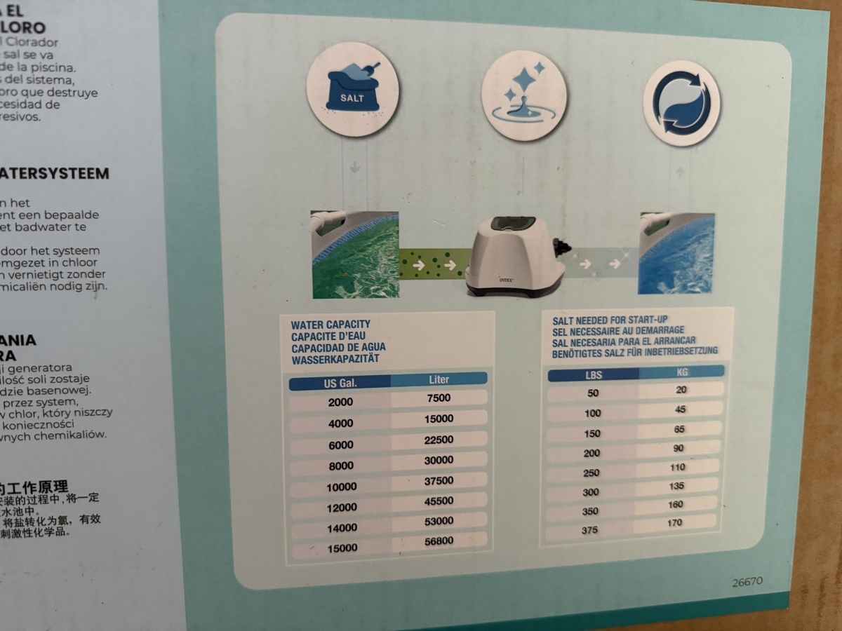 Intex Piscine: Intex Salzwasser System  QS1200 – Nuovo e nell'imballaggio originale da Schmitten FR venduto da mehusablau 2