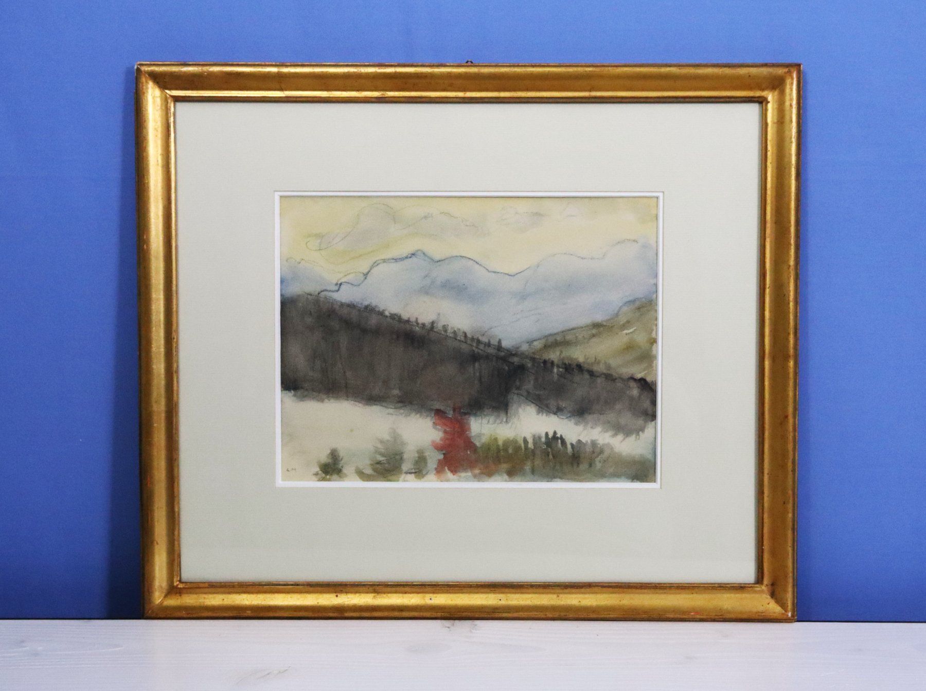 Gemälde: Ernst Morgenthaler 1887-1962, Aquarell, monogrammiert – Gebraucht aus Zug von Kunst-Fundgrube 3