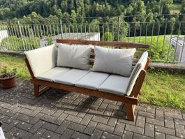 Gartensofa, Lounge, Holz-Liegebank