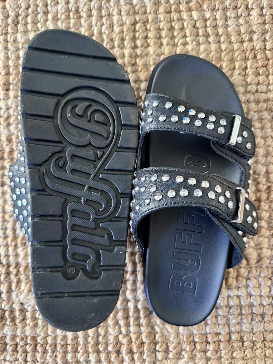 Buffalo Scarpe da donna: Buffalo Sandalen Schwarz Nieten – Nuovo (secondo la descrizione) da Zollikofen venduto da AureusManus 1