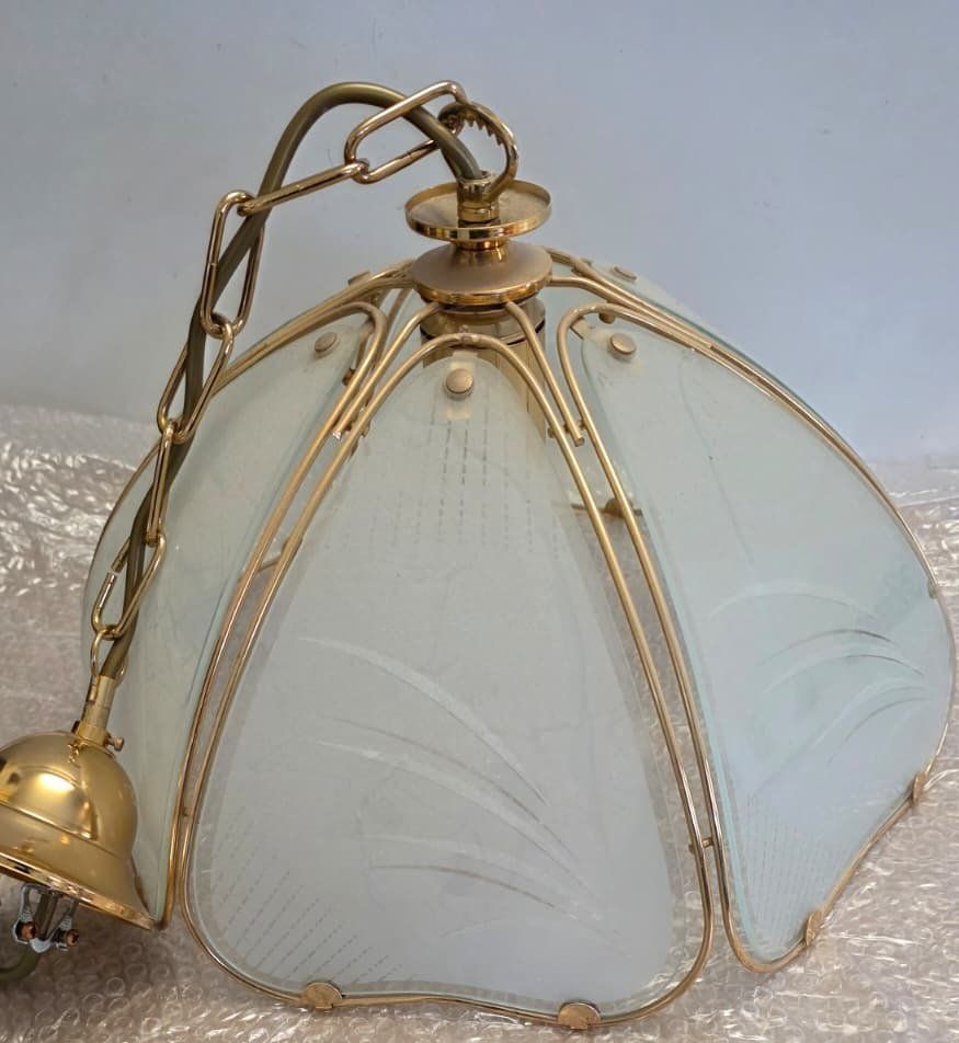 Lampadari & plafoniere: Vintage-Hängelampe Lampe Glas – Usato da Flums venduto da Flumsantik 1