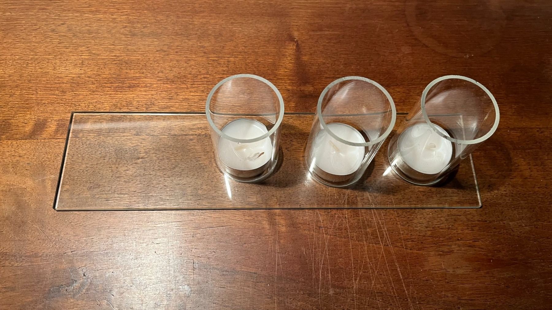 Kerzenständer: Kerzenständer aus Glas- handgefertigt – Gebraucht aus Reinach BL von Rochriba