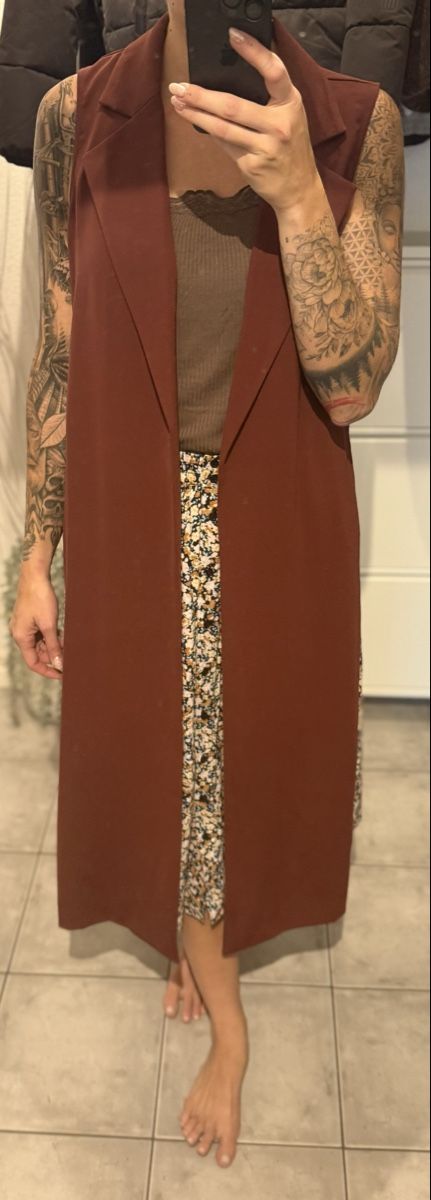 Mango Gilet & Giacche senza maniche: Langes Gilet / Weste Bordeaux – Nuovo (secondo la descrizione) da Bern venduto da kwa_pyt9