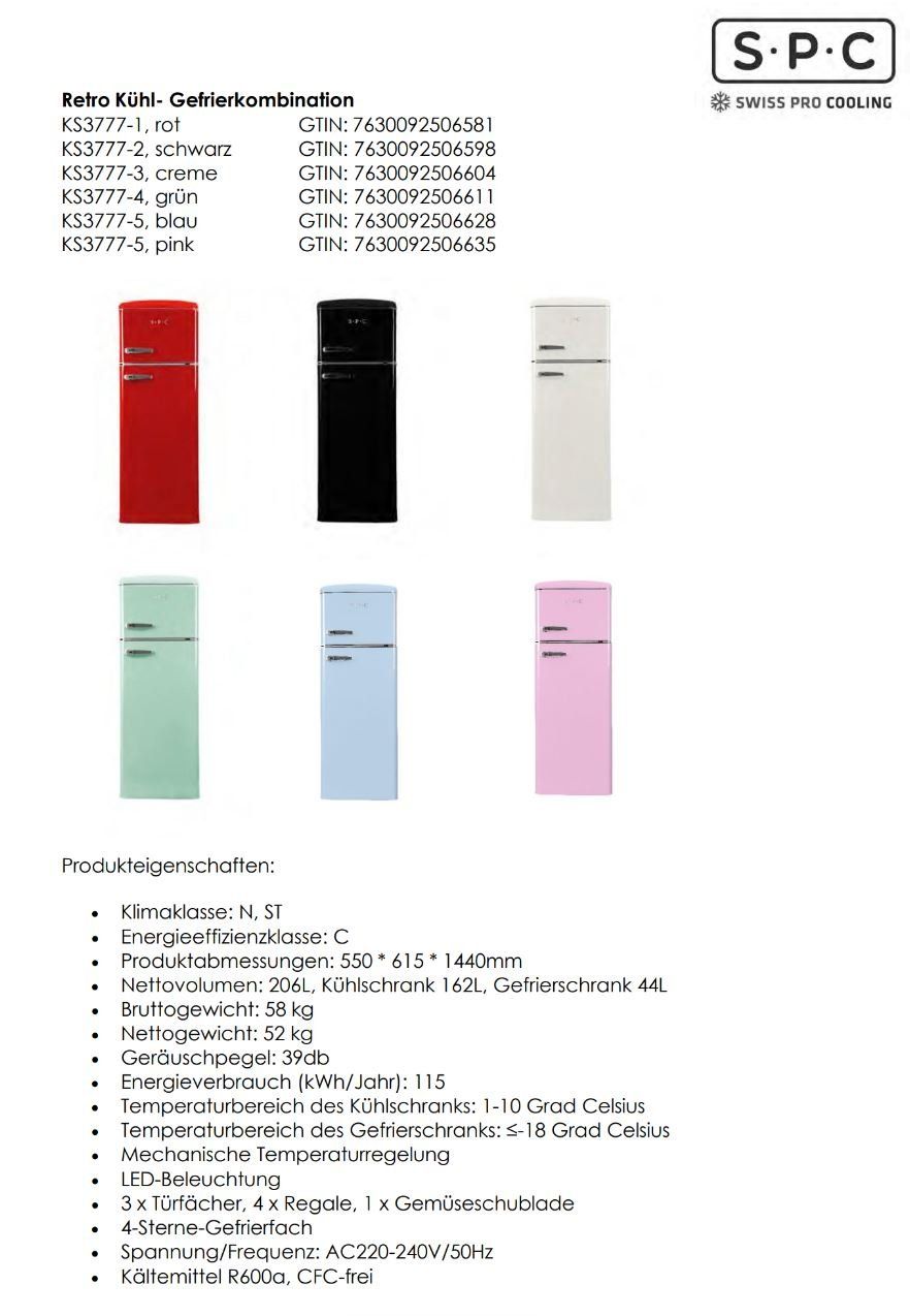 Frigoriferi: KS3777-4 GR Kühlschrank – Nuovo (secondo la descrizione) da Wängi venduto da SPCSHOP 5
