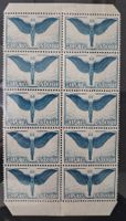 Flugpost F10 im Zehnerblock postfrisch