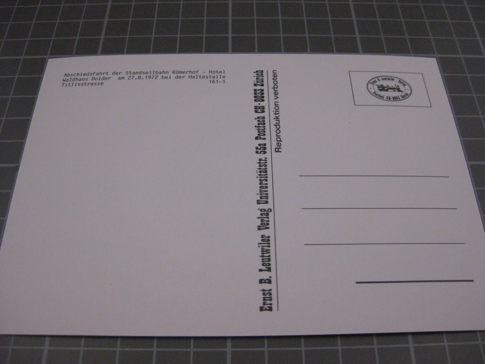 Cartoline postali: AK Dolderbahn Zürich – Nuovo (secondo la descrizione) da Malters venduto da Marosko 1