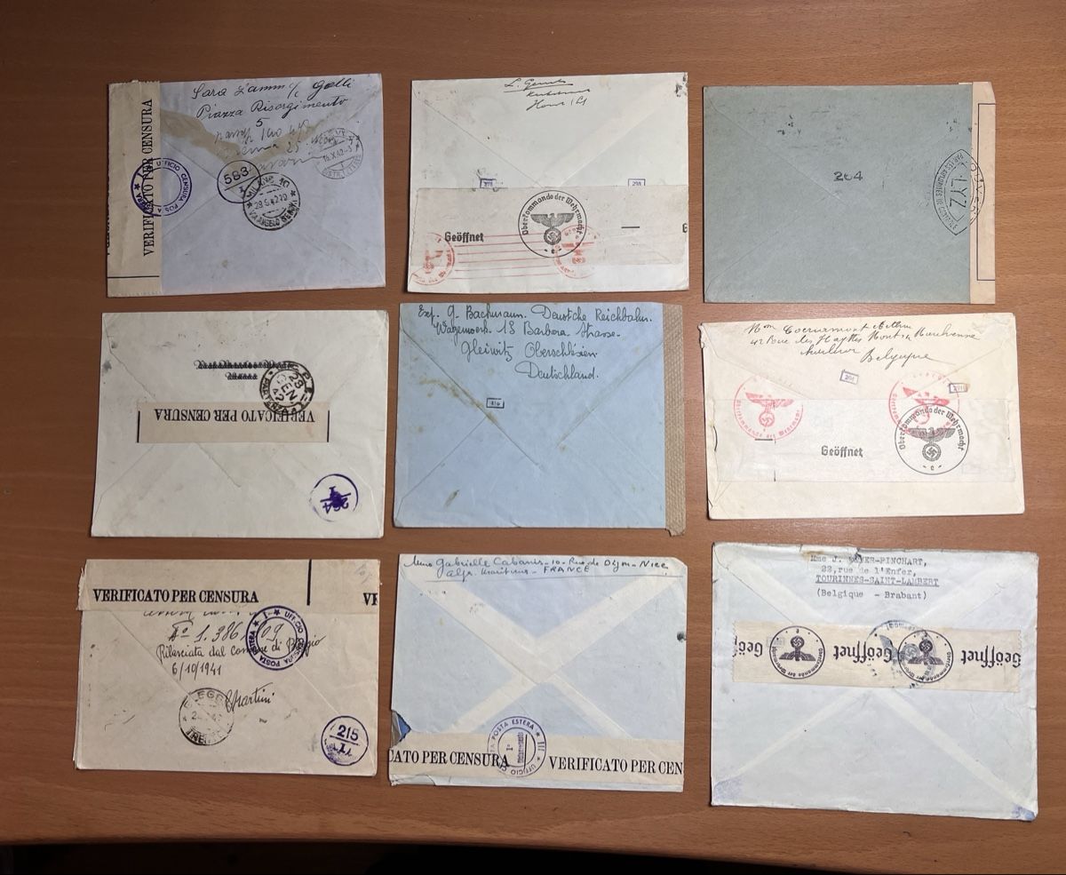 Tutti i francobolli: Rote Kreuz Briefe, Genf, WWll 14 stk. – Usato da Riehen venduto da Higgins7 5