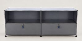 USM Haller 2x2 Korpus Schrank Regal Lichtgrau