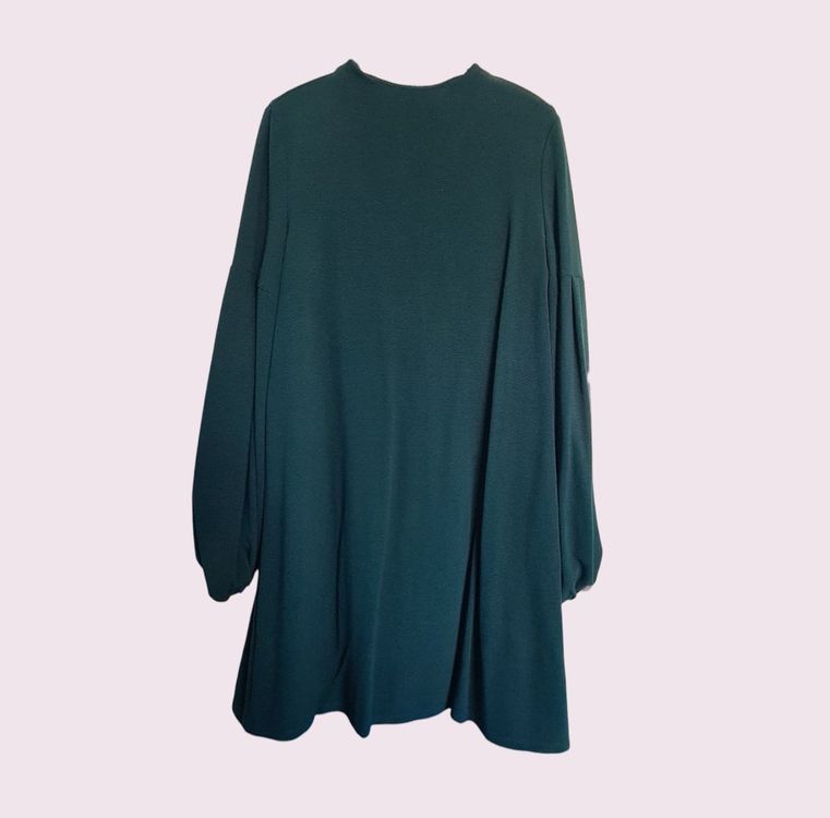 Robe Vert Foncé Mango - Taille XS - Style Mini Manches Courtes - En Polyester - Occasion Très Bon état