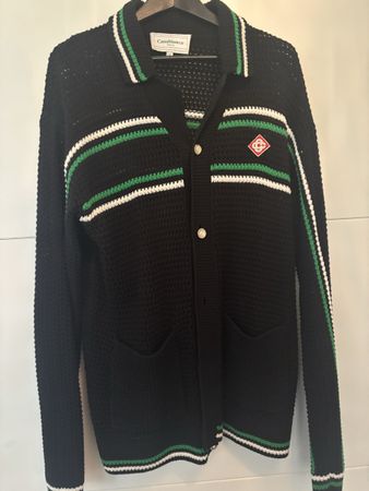Casablanca Strickjacke schwarz grün weiss Grösse M