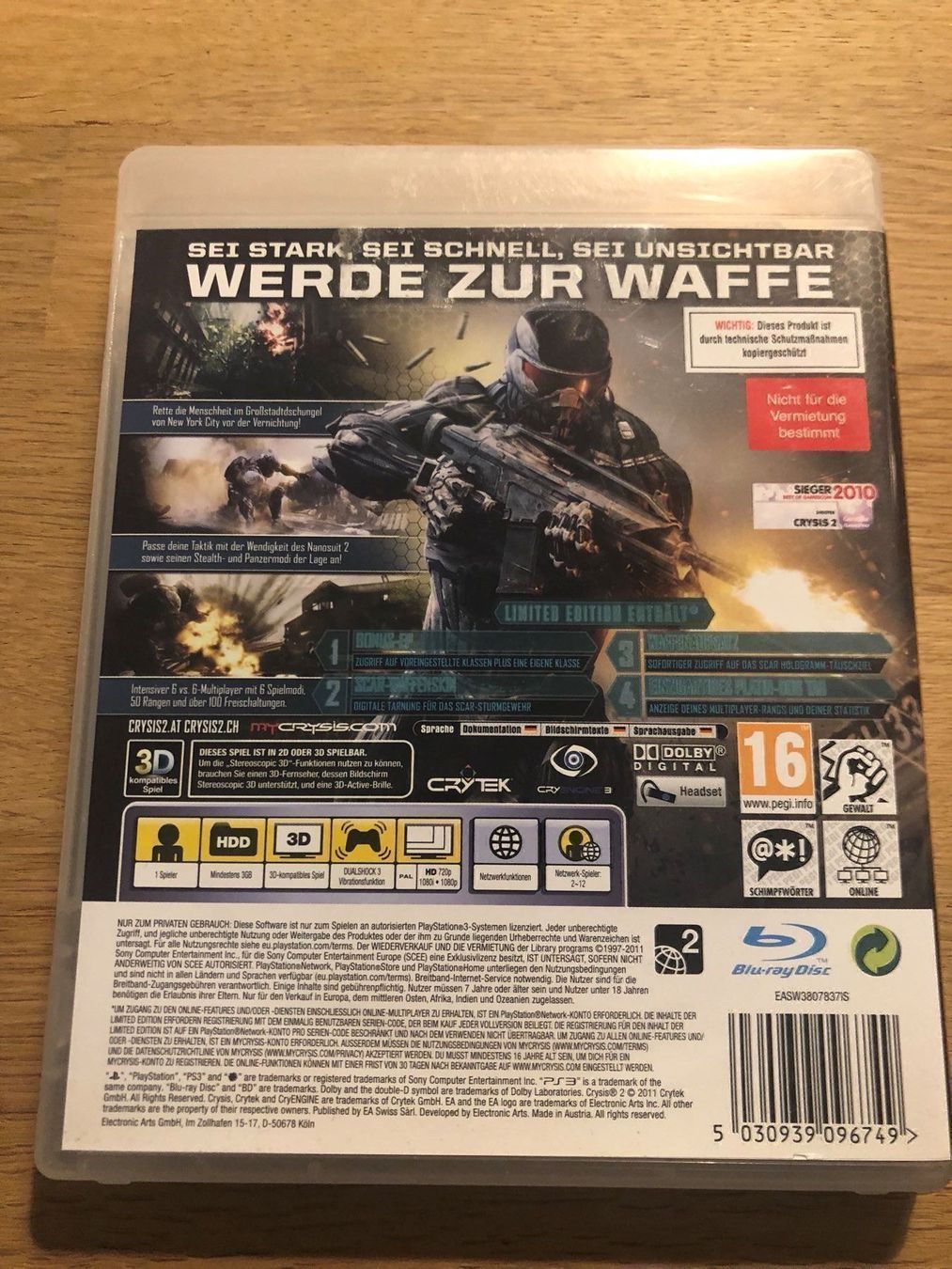 Sony Giochi: Crysis 2 für Sony PS3 – Usato da Kestenholz venduto da Inna09 1