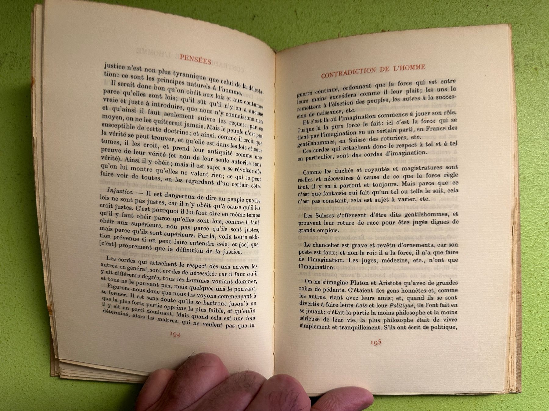 Libri: Pascal: Pensées. 1943 – Usato da Zürich venduto da allp 6