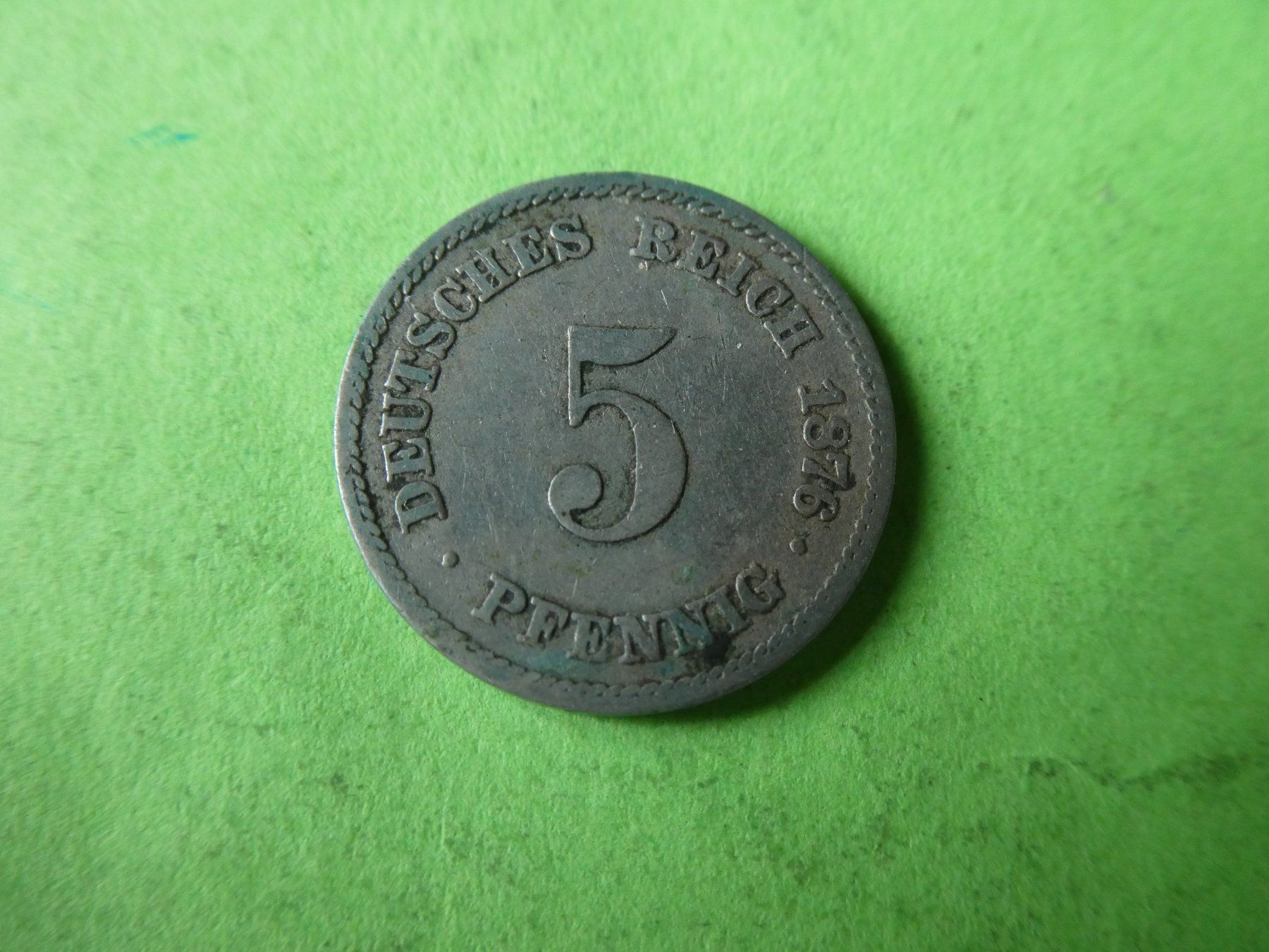 Tutti le monete: Dt. Reich 1876 E, 5 Pfennig – Usato da Hinterforst venduto da Rohusri