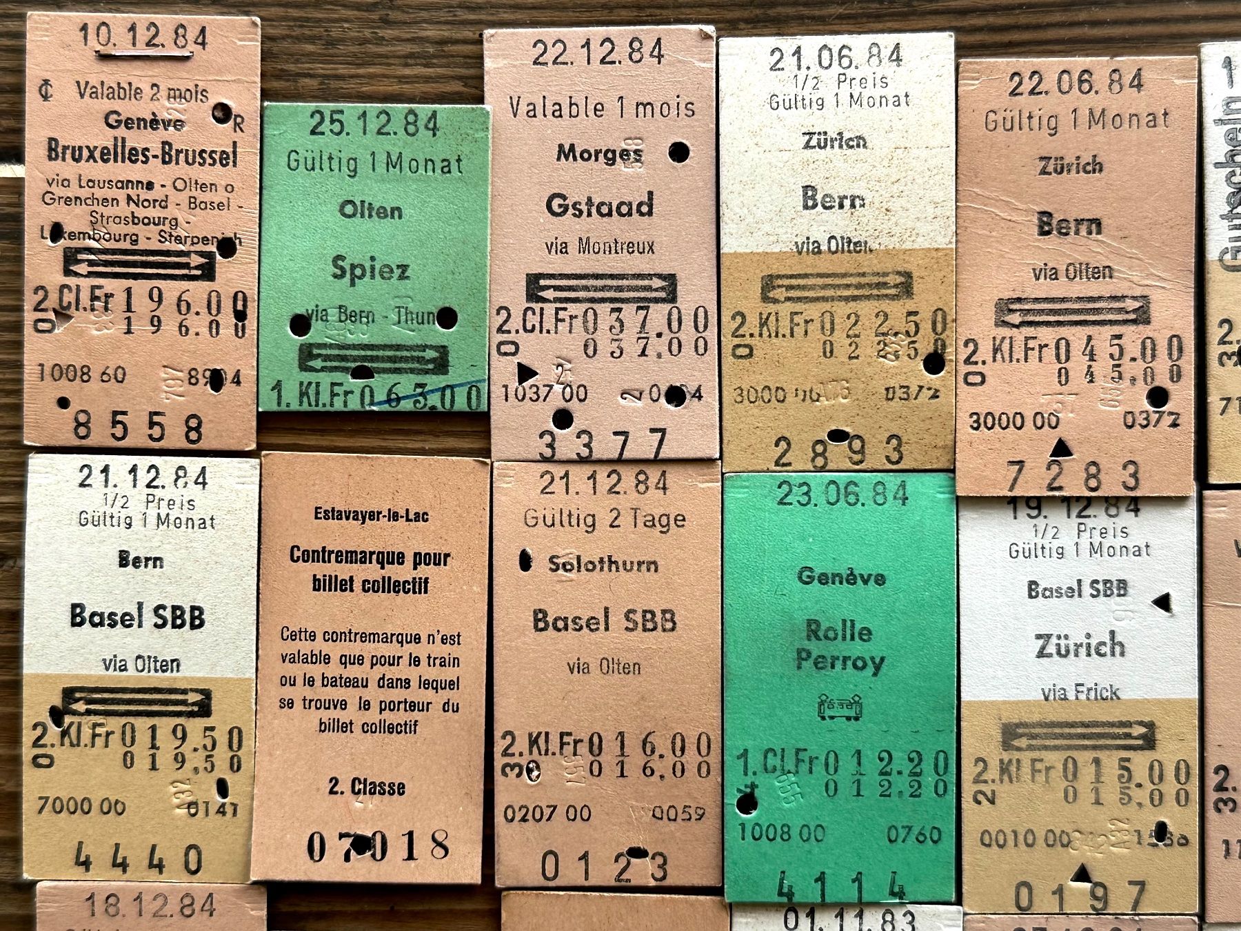 Billets: 20 Top Billette, SBB, Tickets Edmondsche Kartonbillette – D'occasion à Seltisberg par quadartswiss